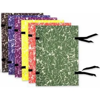 Desky spisové A4, bez hřbetu, tkanice, mramor, černá