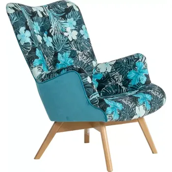 Křeslo Křeslo Picolo II, modrá/buk (tropic 05/kronos 13)