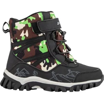 Chlapecká obuv Dětská zimní obuv ALPINE PRO MIRELO 30 Černá, Zelená, Hnědá