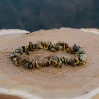 Náramek Prosperk Náramek z minerálů sekaný Jaspis zelený S2502