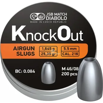 Diabolka Diabolo JSB KnockOut Slugs .216 200ks cal.5,5mm