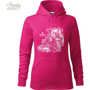 Pánská mikina Mikina - Traktor New Holland T8 Genesis S Barva: Purpurová (40), Velikost: XL, Střih: Dámské