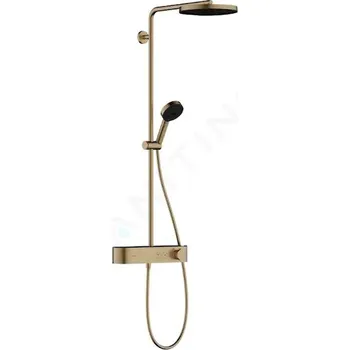 Sprchový set Hansgrohe Pulsify S - Sprchový set s termostatem, průměr 26 cm, 3 proudy, kartáčovaný bronz 24220140