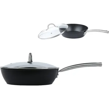 Pánev pánev d28 BLACK s poklicí,kovaná s nerez.rukojetí