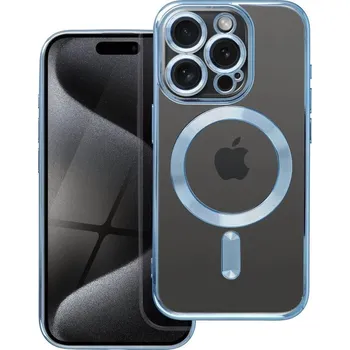 Pouzdro na mobilní telefon Kryt iPhone 15 Pro MagSafe s modrým rámečkem (obal neboli pouzdro na iPhone 15 Pro)
