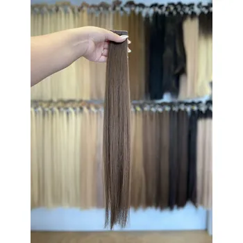 Příčesek Vlasové pásky teplá hnědá