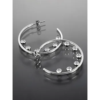 Náušnice Prosperk Náušnice kruhy s kamínky uvnitř S2380