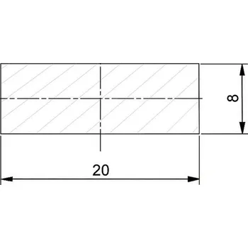 Stavební profil Plochá ocel 20×8 mm válcovaná – 6 m