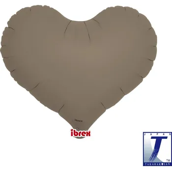 Party dekorace Balónek srdce hnědé 35 cm t211528