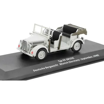 autíčko DeAgostini Mercedes-Benz typ G5 ( W152 ) Deutsche Bergwacht Munich 1940 1:43 - časopis Samochody Wojskowe s modelem #73 Mercedes G5 - časopis Samochody Wojskowe s modelem #72 - kovový model auta