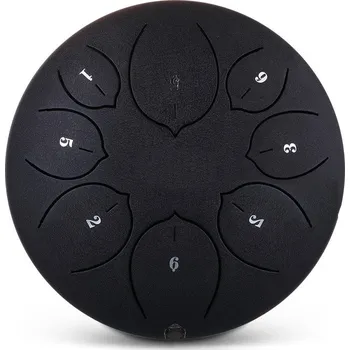 Hütermann Tongue drum - 8' (20cm), 8 tón, F-dur - Černý, s příslušenstvím