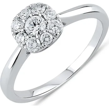 Prsten Lillian Vassago Zásnubní prsten z bílého zlata s brilianty LLV59-DR021W Velikost prstenu: 54