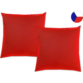 Dekorativní polštářek Jednobarevný saténový dekorační polštářek 40x40 Luxury Collection Červený