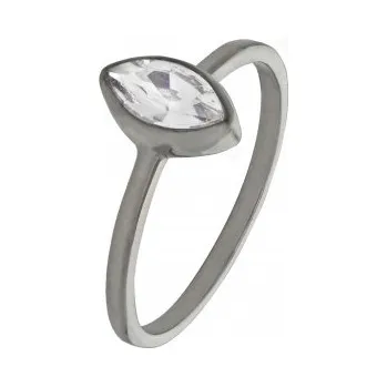 Prsten Prosperk Prstýnek ocelový se zirkonem Velikost prstenů: 8 (EU: 57-58) 27873/8 -