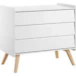 Komoda Vintage se 3 zásuvkami, bílá