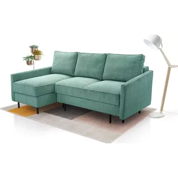 Sedací souprava Rohová sedací souprava Robin, levá, tyrkysová (Poso 26)