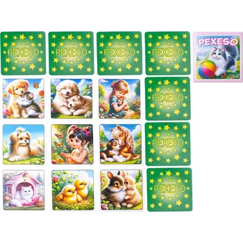 Pexeso Mikro trading Pexeso - Mazlíci - 64 ks v krabičce