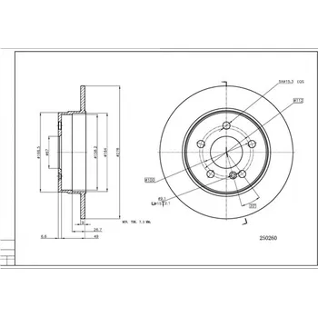 Brzdový kotouč Brzdový kotouč HART 250 260