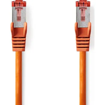 Síťový kabel Nedis síťový kabel S/FTP CAT6, zástrčka RJ45 - zástrčka RJ45, 0.25 m, LSZH, oranžová (CCGL85221OG025)