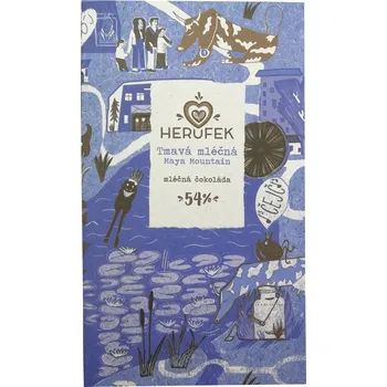 Čokoláda Herufek Tmavá mléčná - 54% BIO