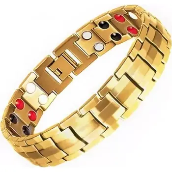 Šperk Altar® Pánský magnetický náramek Gold 21,5 cm