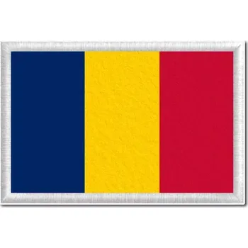 Vlajka Pelisport Čadská vlajka tištěná nášivka 6 x 4 cm