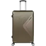 Malý kabinový kufr na 4 kolečkách s expanderem ABS 40l Laurent 1313 hnědá