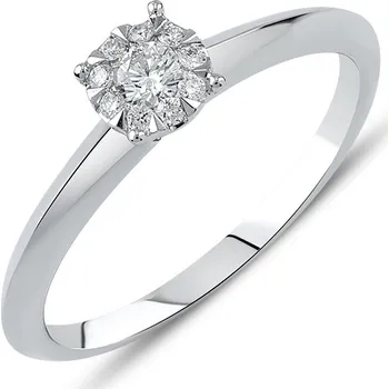 Prsten Lillian Vassago Zásnubní briliantový prsten z bílého zlata LLV59-DR018W Velikost prstenu: 54