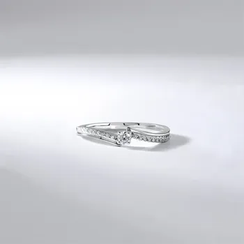 Prsten Lillian Vassago Zásnubní prsten s brilianty, bílé zlato LLV59-DR136W Velikost prstenu: 54