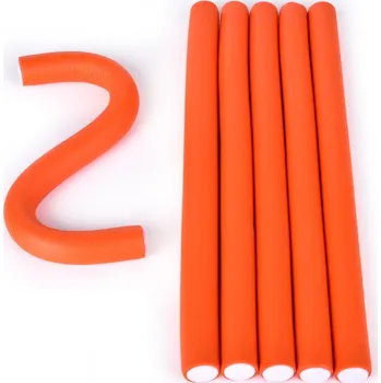 Natáčka na vlasy BEAUTY | 6 ks ohebné natáčky na vlasy PAPILOTY | průměr 15 mm | oranžové Dedra