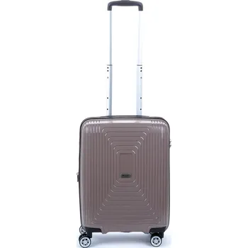 Malý palubní kufr na kolečkách s expandérem polypropylen TSA AIRTEX 241 béžová