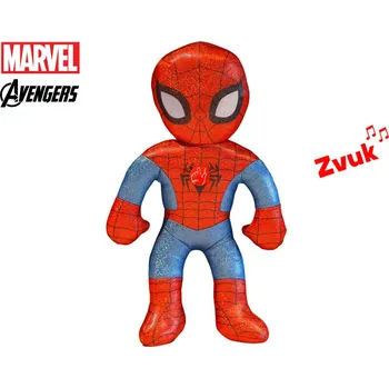 plyšák Mikro trading Spiderman třpytivý - 38 cm - se zvukem