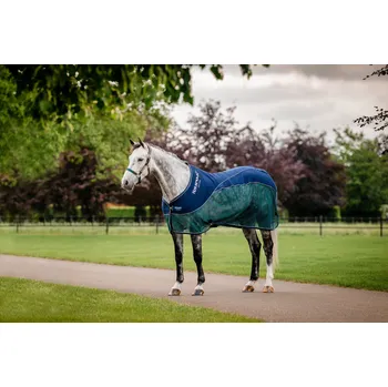 Vybavení pro koně HORSEWARE Deka odpocovací Signature Sport Cooler Horseware, navy/hunter green Délka zad: 140 cm