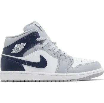 Pánské tenisky Air Jordan Jordan 1 Mid Wolf Grey Midnight Navy Velikost: 43