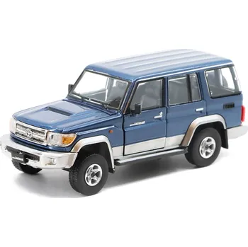 autíčko Toyota Land Cruiser LC76 LHD modrá 1:64 - BM Creations Toyota Land Cruiser LC 76 - model auta 1/64