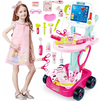 Hra na obchod Kamari Souprava pro lékaře - EKG lékařský vozík XL s doplňky