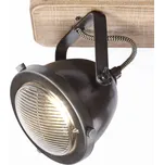 Brilliant Carmen Wood - stropní světlo prům.styl 2 žár. hnědá, kartáčovaná nerezová ocel 2 x 25 W - Doprava zdarma