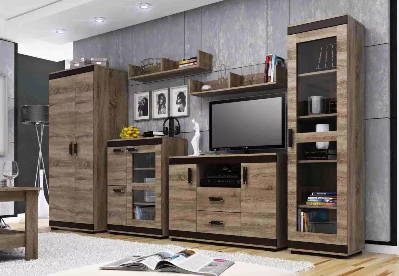 Obývací stěna Kombi P2, canyon / wenge