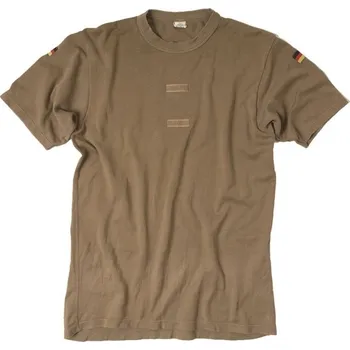 Pánské tričko Bundeswehr Triko BW TROPEN s vlaječkami HNĚDÉ Afghánistán original Hnědá 48/42