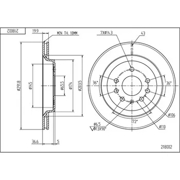 Brzdový kotouč Brzdový kotouč HART 218 002