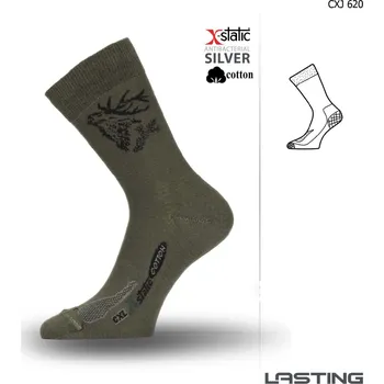 Lasting funkční ponožky CXJ - Zelená 620 / (38-41) M / Zelená