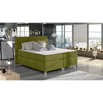 Postel Postel Boxspring Amadeus 200x180, zelená (látka - bao 15)