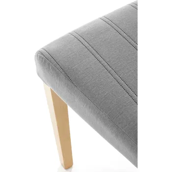 Jídelní židle Dřevěná jídelní židle Halmar DIEGO 3 dub medový / tap. velvet prošívané pruhy - MONOLITH 85 (jasně šedá) (1p=2szt)