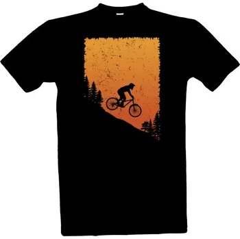 Pánská móda Tričko s potiskem Downhill tričko s kolem pánské