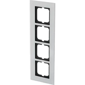 vypínač SOLO CARAT Čtyřrámeček bílé sklo 1724-811 ABB 2CKA001754A4445