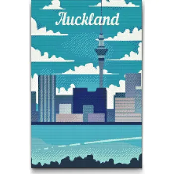 Diamantové malování Diamantové malování - Auckland, Nový Zeland Velikost: 40x60cm, Rámování: Pouze srolované plátno, Diamanty: Čtvercové