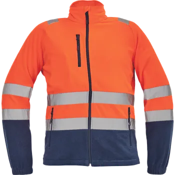 pracovní mikina Cerva SEVILLA HV Pánská fleecová mikina oranžová / navy M 0346000291002