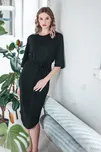 Černé minimalistické šaty TUNIQ – nanoSPACE by LADA Velikost: M