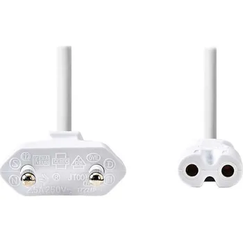Nedis Euro na IEC-320-C7 bílý 2m Kabel, napájecí, 230V, zástrčka Euro, na IEC-320-C7, dvoulinka, bílý, 2m CEGL11040WT20