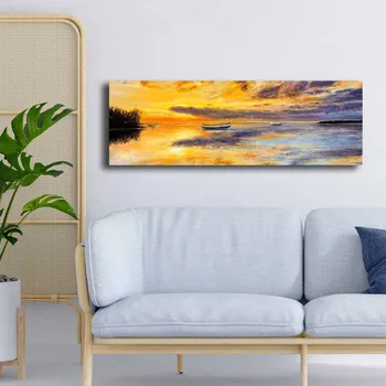 ASIR Obraz na plátně Loďky při západu slunce